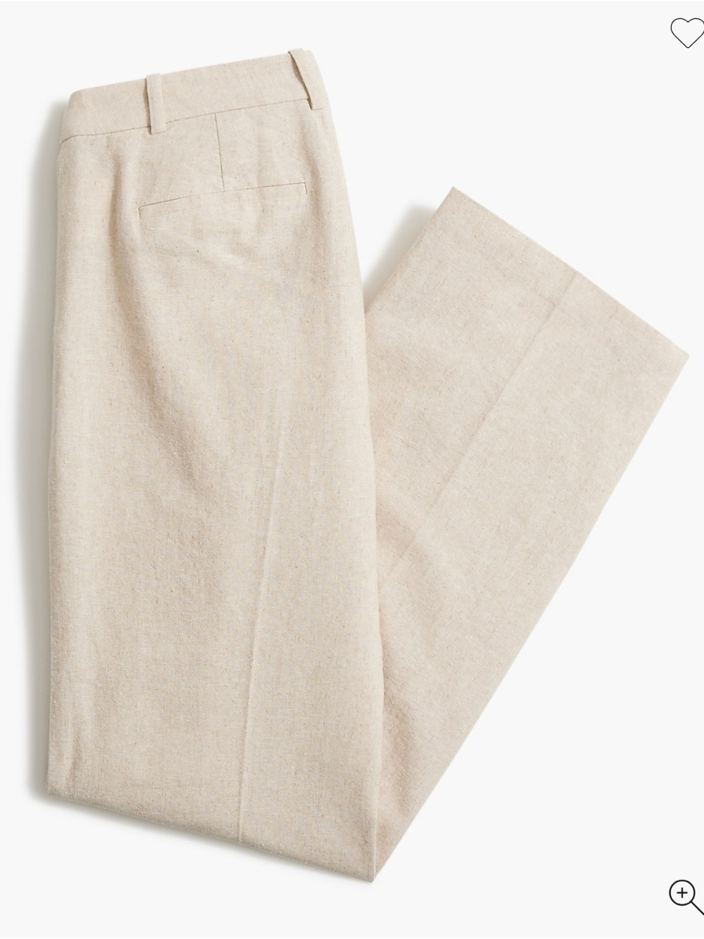 J. Crew Factory Sandstone Wide-Leg Linen-Blend Pants - Picture 4 of 6